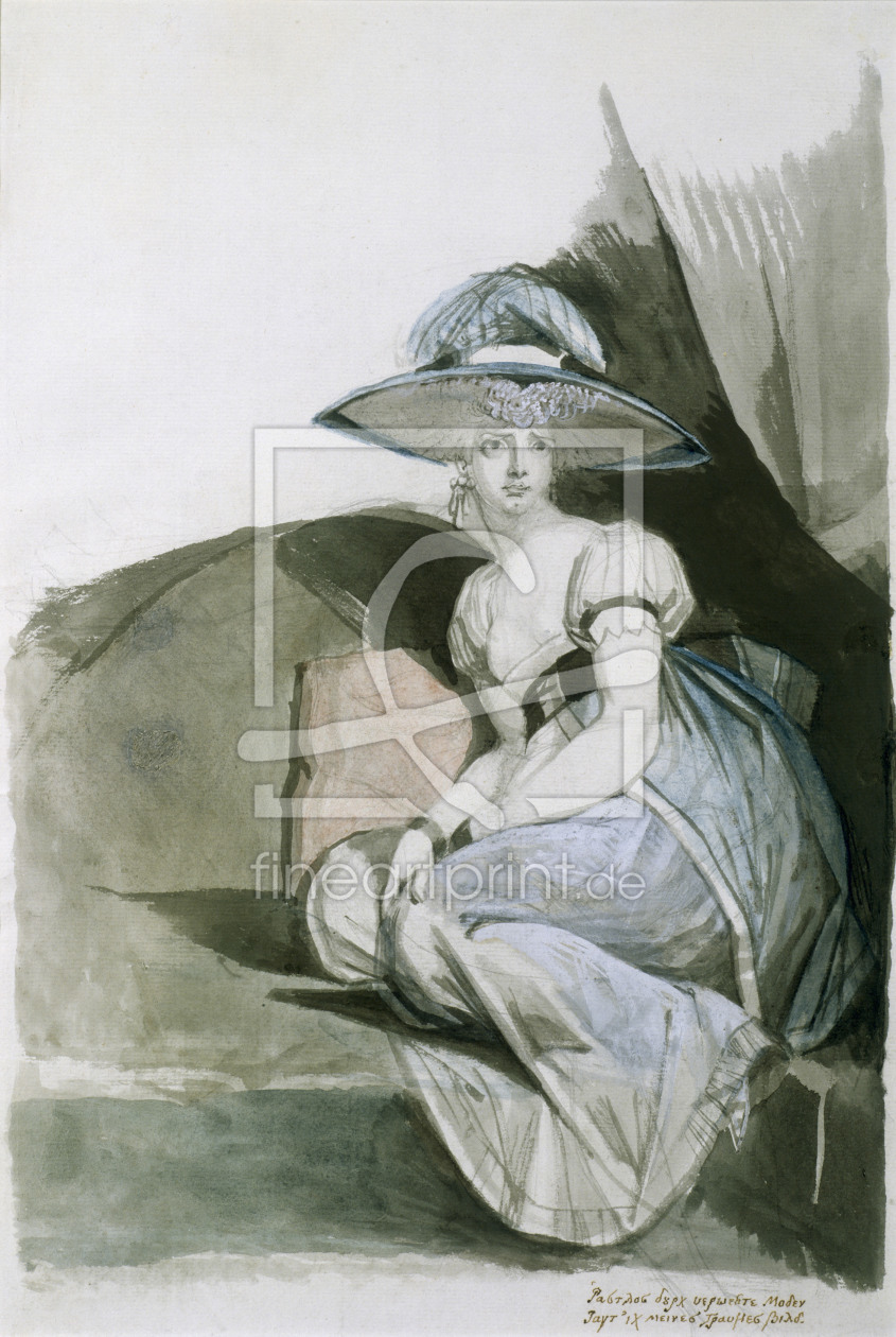 Bild-Nr.: 30000458 J.H.Füssli, Mrs. Fuseli in Sofecke erstellt von Füssli, Johann Heinrich d.J.