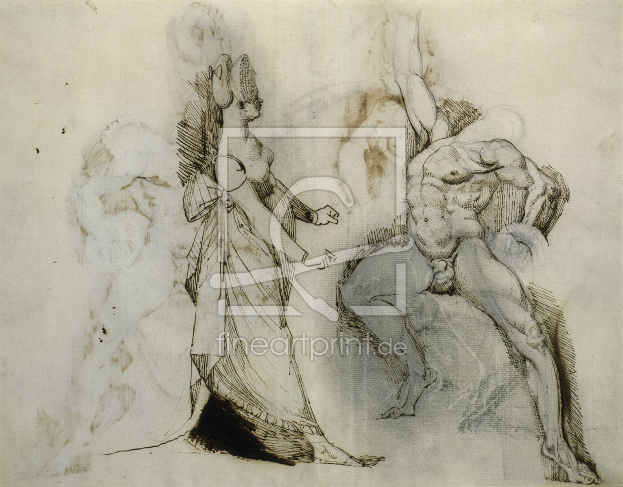 Bild-Nr.: 30000462 J.H.Füssli, Dame vor Laokoon erstellt von Füssli, Johann Heinrich d.J.