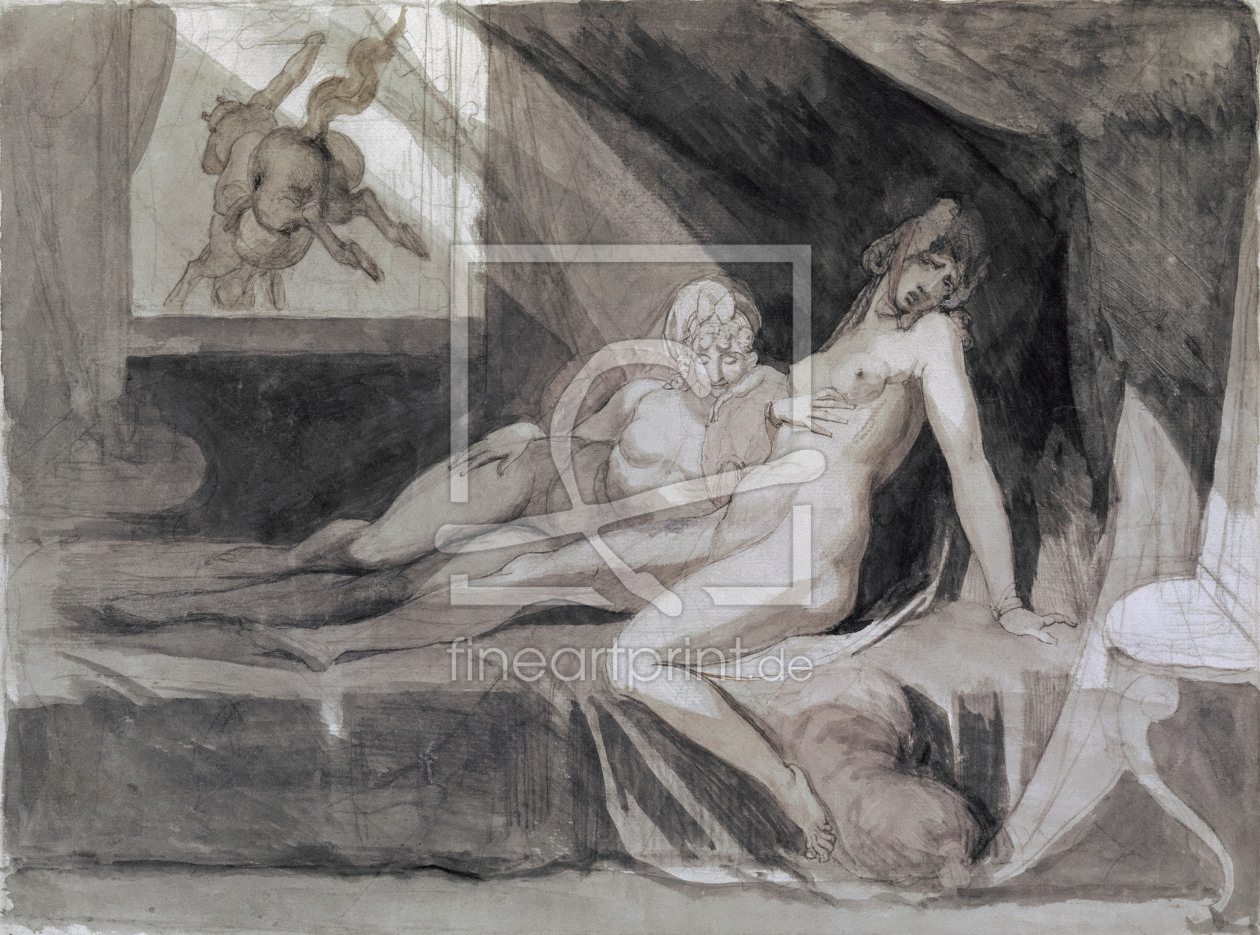 Bild-Nr.: 30000486 Füssli / The Nightmare / Watercolour erstellt von Füssli, Johann Heinrich d.J.