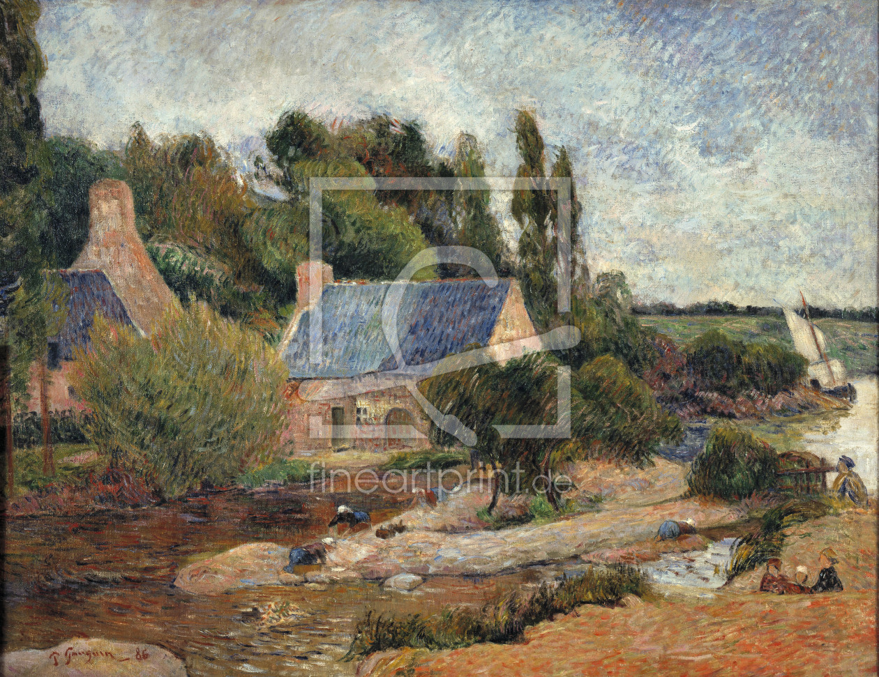 Bild-Nr.: 30000540 P.Gauguin, Les lavandières a Pont-Avèn erstellt von Gauguin, Paul