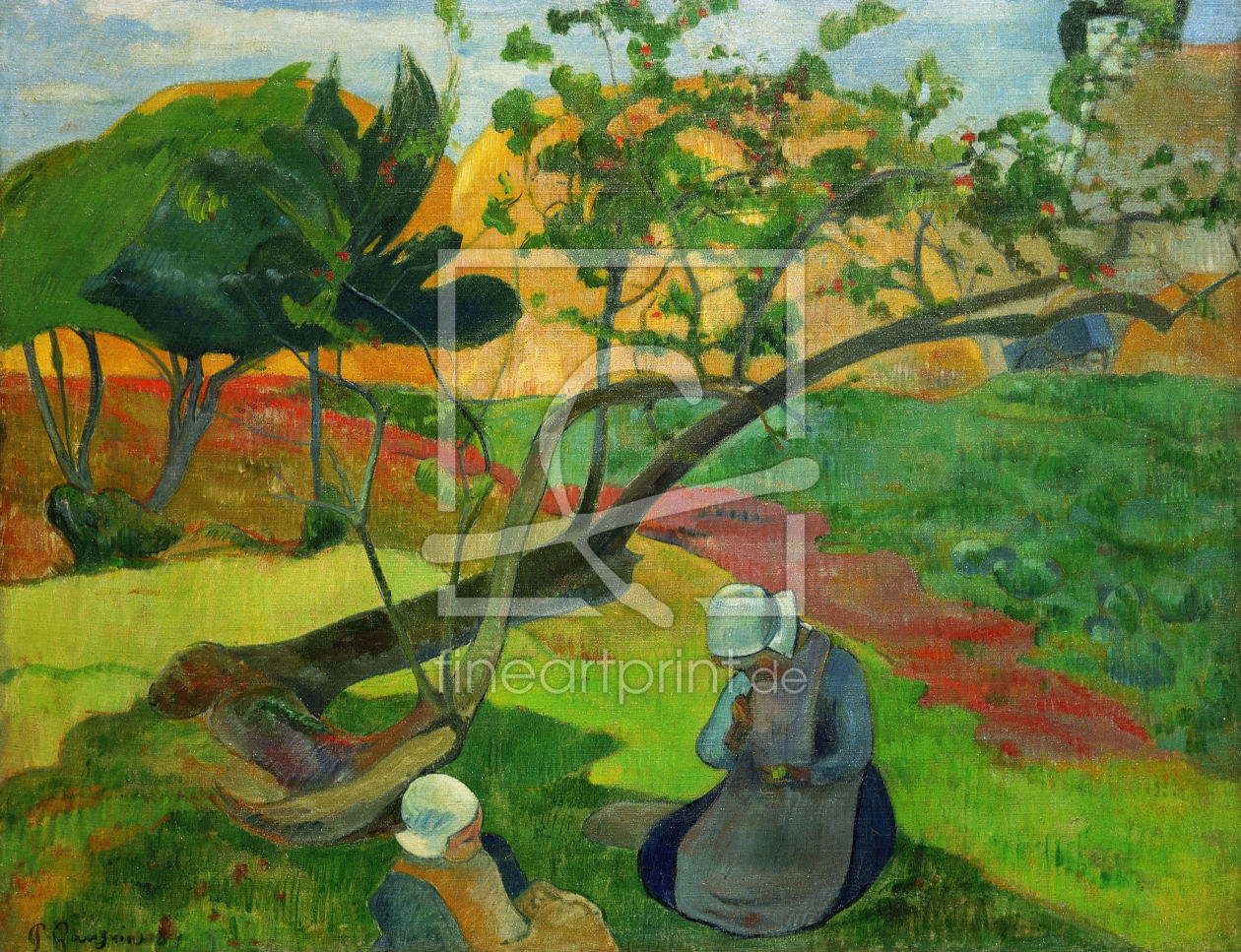 Bild-Nr.: 30000556 Gauguin / Landscape with Breton Women erstellt von Gauguin, Paul