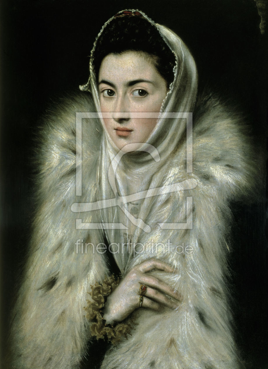 Bild-Nr.: 30000808 Lady w.Fur/El Greco o.Anguisciola/c.1600 erstellt von Greco, El (Domenikos Theotokopoulos)
