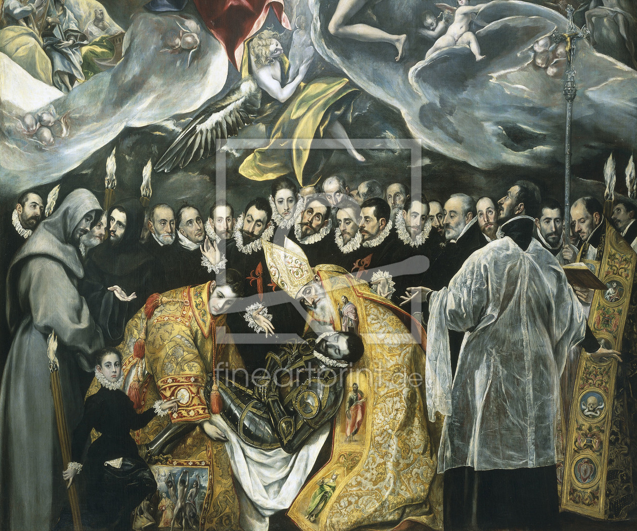 Bild-Nr.: 30000816 El Greco / Burial of the Count of Orgáz erstellt von Greco, El (Domenikos Theotokopoulos)