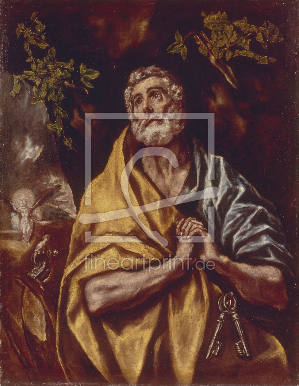 Bild-Nr.: 30000846 El Greco / The penitent Peter erstellt von Greco, El (Domenikos Theotokopoulos)