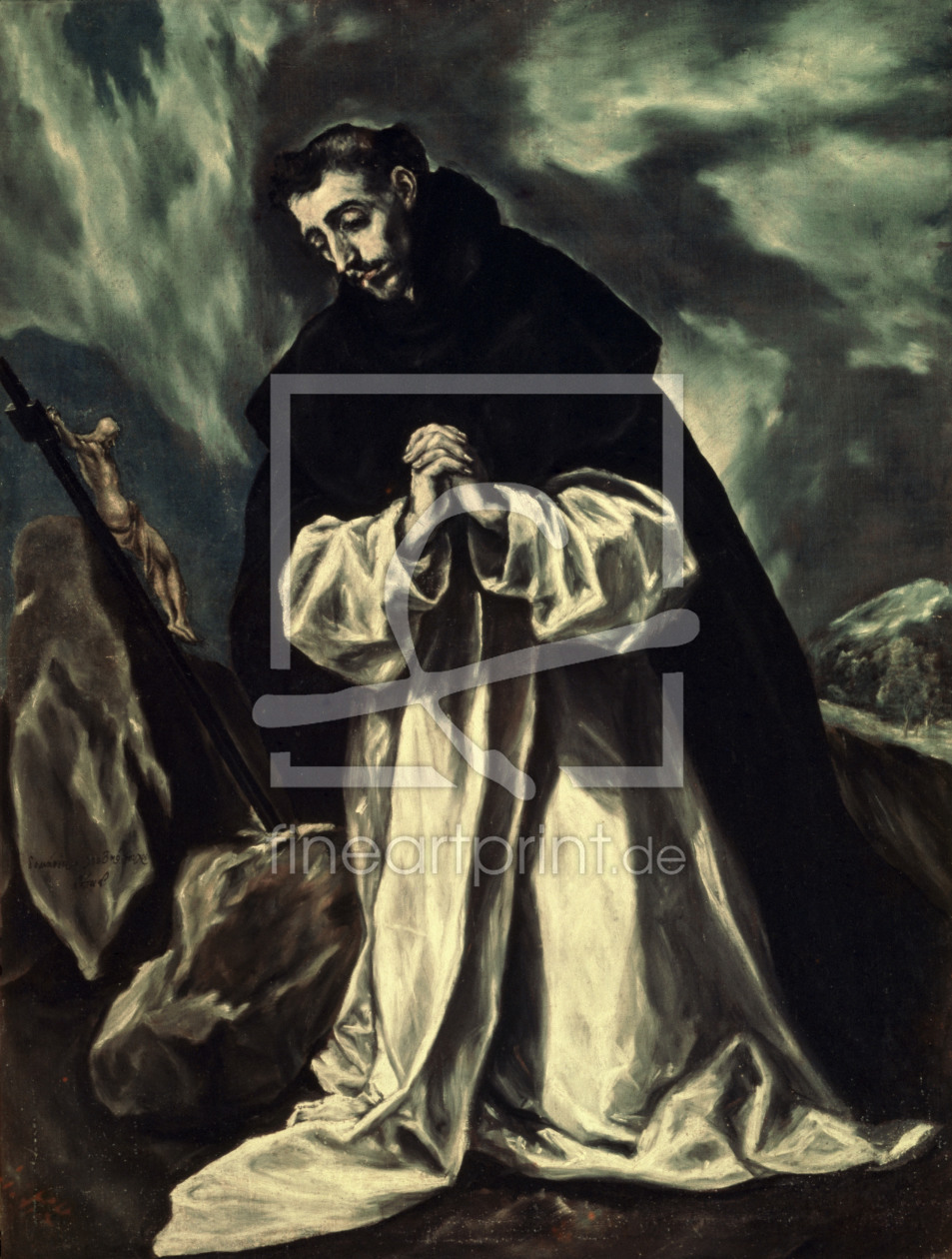 Bild-Nr.: 30000866 El Greco / St Dominic in Prayer / c.1598 erstellt von Greco, El (Domenikos Theotokopoulos)