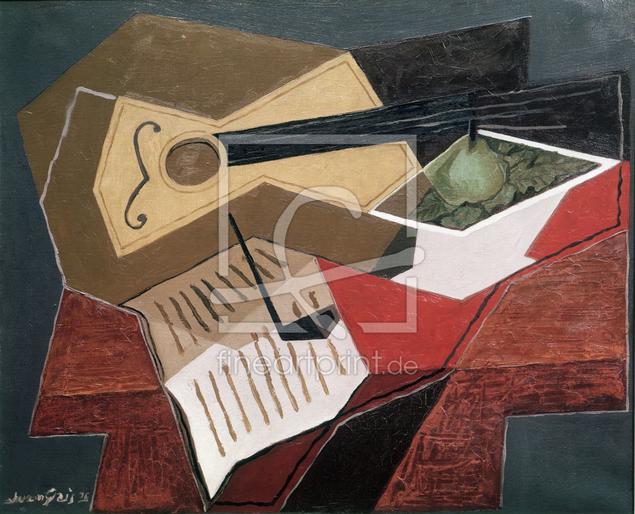 Bild-Nr.: 30000926 J.Gris, Gitarre und Obstschale, 1926 erstellt von Gris, Juan