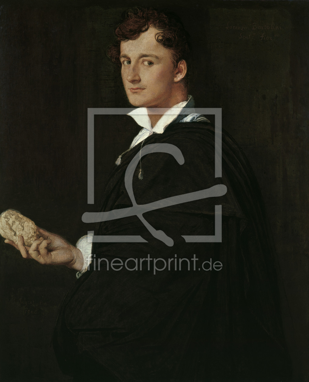 Bild-Nr.: 30001138 Lorenzo Bartolini / Painting by Ingres erstellt von Ingres, Jean-Auguste-Dominique