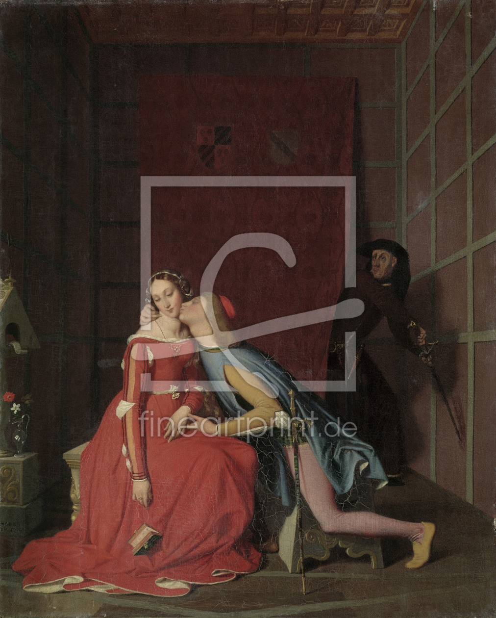 Bild-Nr.: 30001144 Ingres / Paolo and Francesca / Painting erstellt von Ingres, Jean-Auguste-Dominique