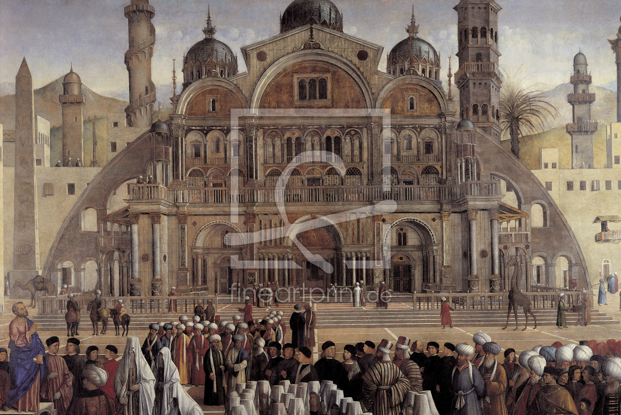 Bild-Nr.: 30001340 G.Bellini /Sermon of St.Mark, Detail erstellt von Bellini, Giovanni