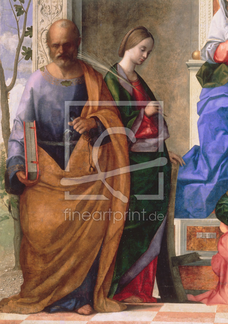 Bild-Nr.: 30001372 G.Bellini / Mary with Cild and Saints erstellt von Bellini, Giovanni