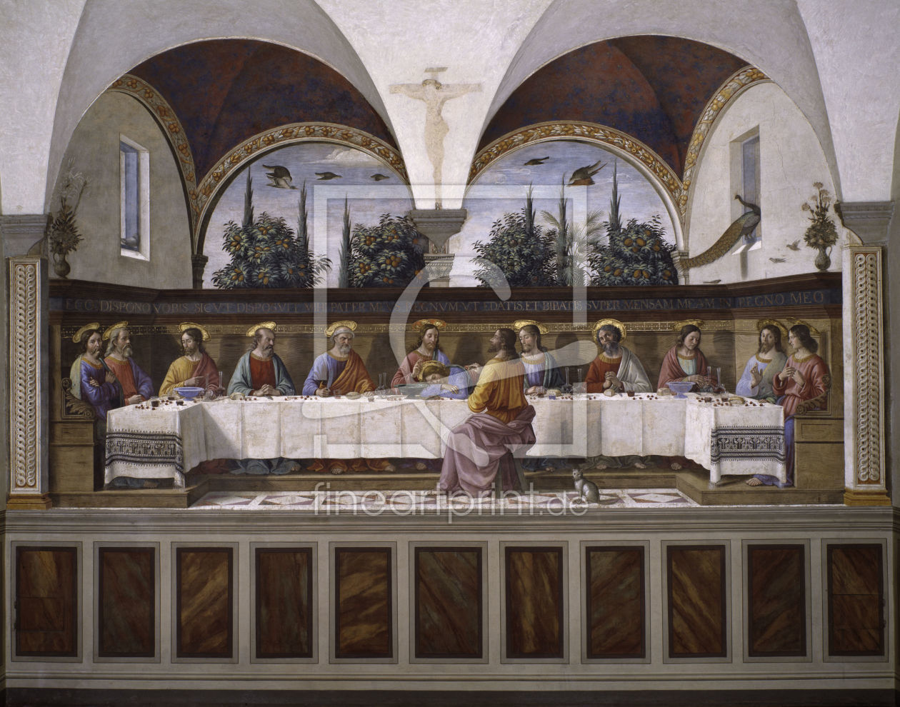 Bild-Nr.: 30001488 D.Ghirlandaio / Last Supper / aft.1480 erstellt von Ghirlandaio Domenico (Domenico Tommaso Bigordi)