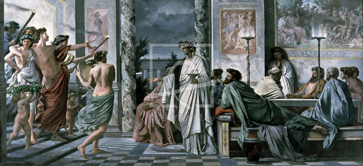 Bild-Nr.: 30001512 Plato's Banquet /Paint./Feuerbach/ 1869 erstellt von Feuerbach, Anselm