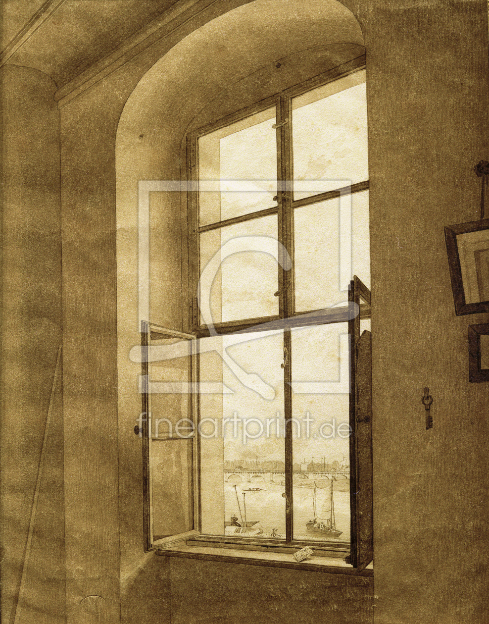 Bild-Nr.: 30001562 C.D.Friedrich/View from th.studio/c.1805 erstellt von Friedrich, Caspar David