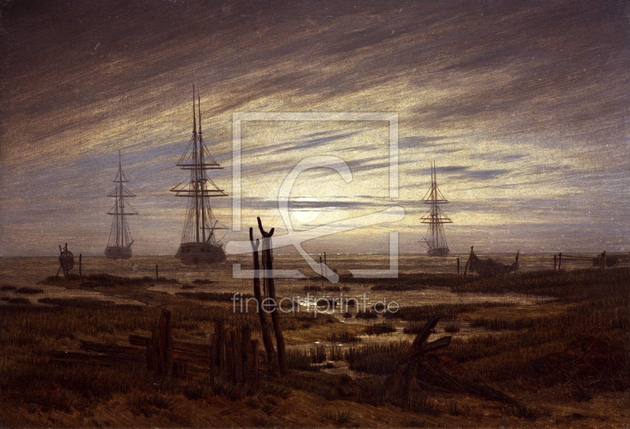 Bild-Nr.: 30001586 C.D.Friedrich, Schiffe auf der Reede erstellt von Friedrich, Caspar David