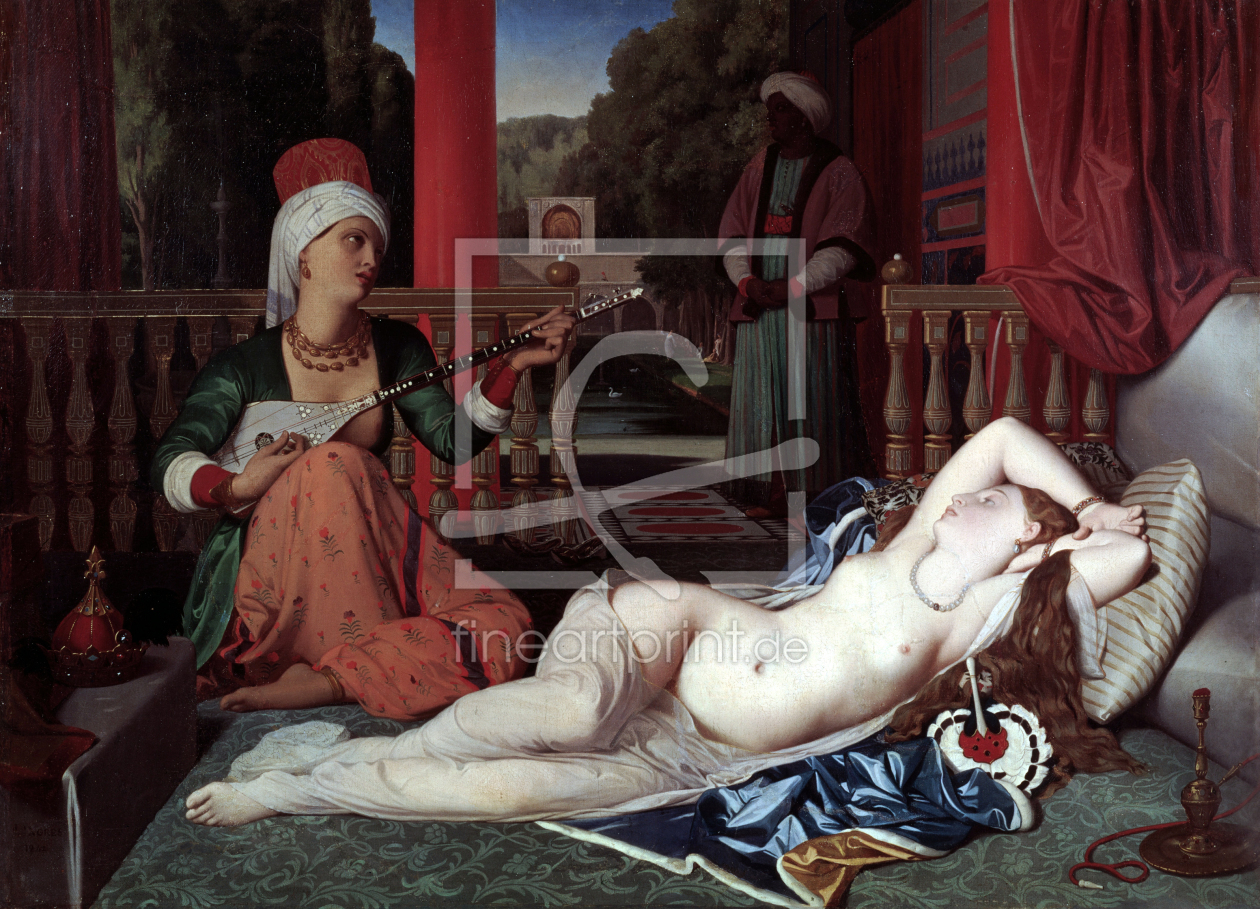 Bild-Nr.: 30001704 Ingres / Odalisque and Slave / Painting erstellt von Ingres, Jean-Auguste-Dominique