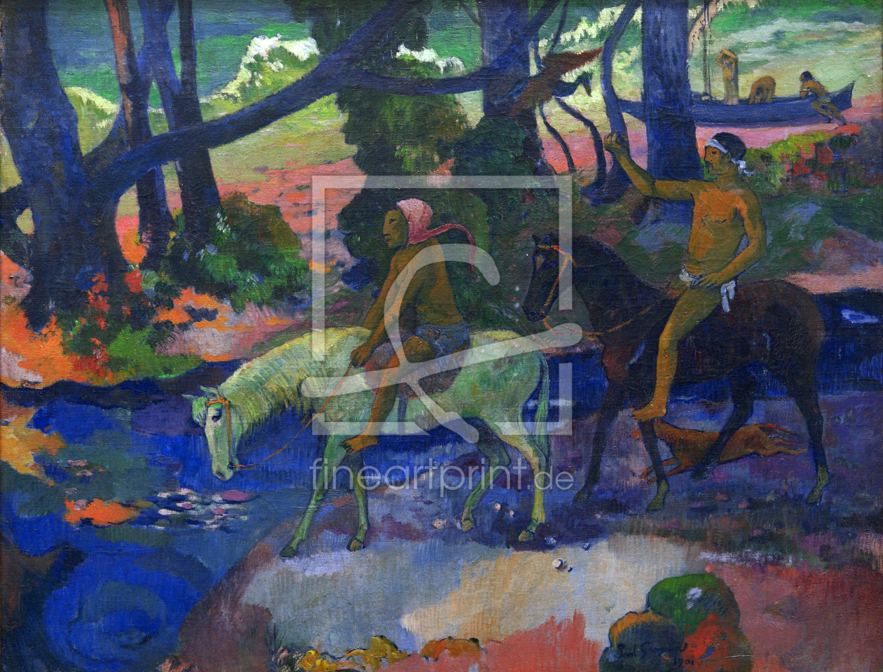 Bild-Nr.: 30001844 P.Gauguin, Die Furt oder Die Flucht erstellt von Gauguin, Paul