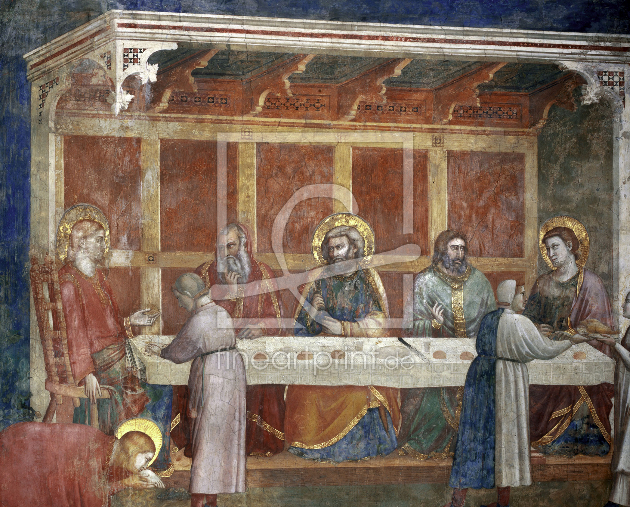 Bild-Nr.: 30001900 House of th.Pharisee / Fresco / c.1320 erstellt von Giotto di Bondone