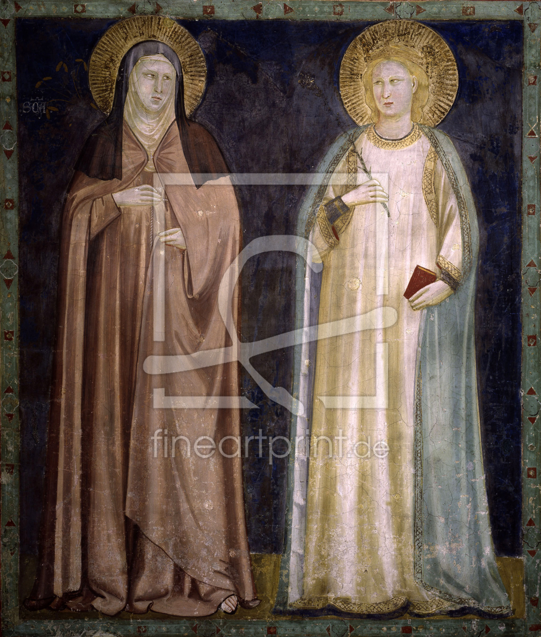 Bild-Nr.: 30001910 Giotto school / St. Clare and Elisabeth erstellt von Giotto di Bondone