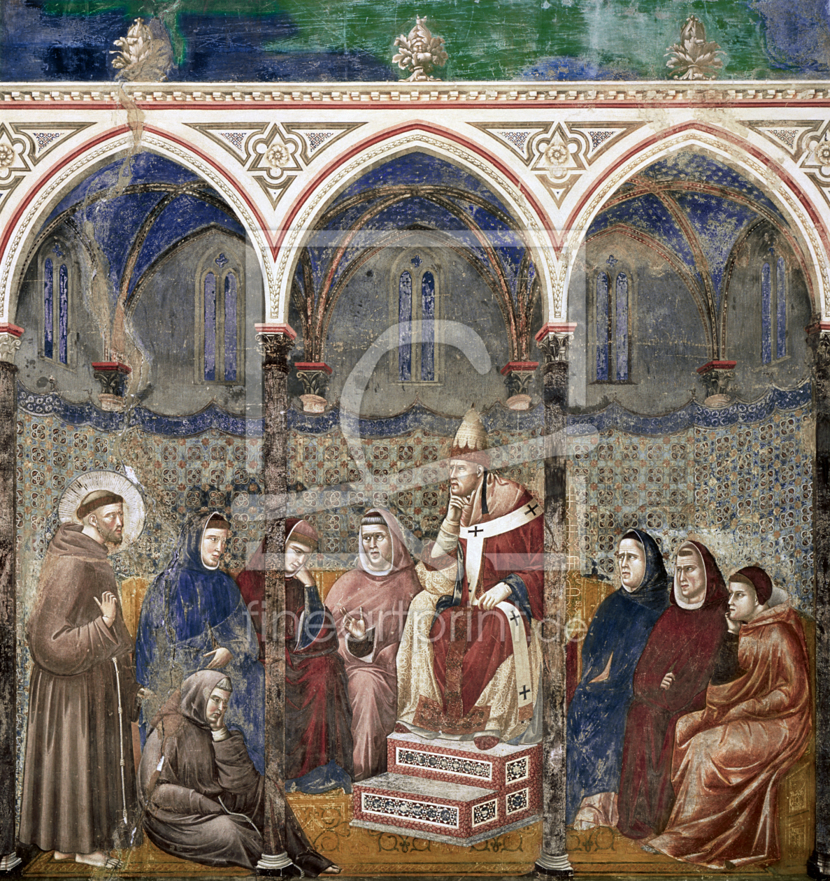 Bild-Nr.: 30001930 Giotto / St. Francis and  Honorius III erstellt von Giotto di Bondone