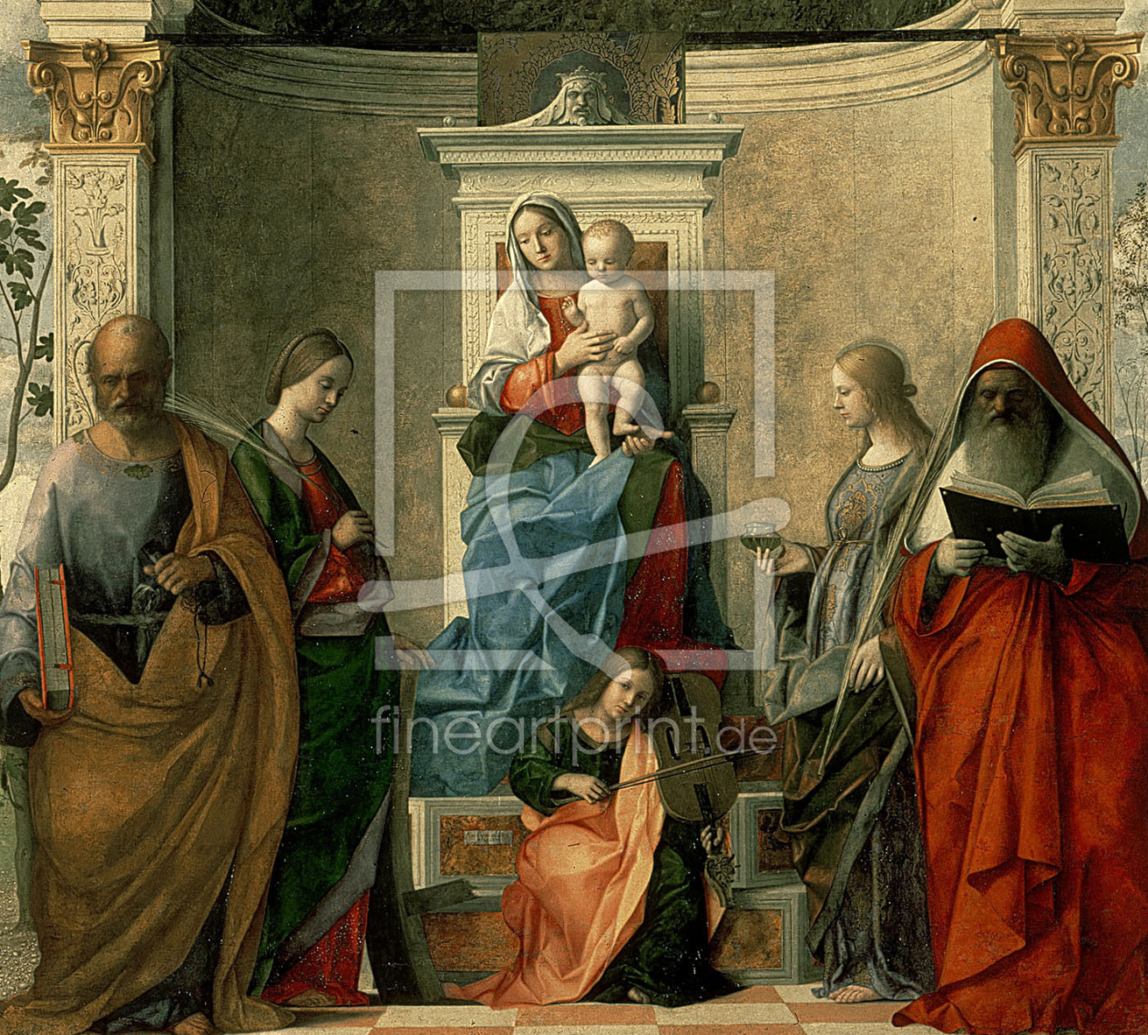 Bild-Nr.: 30001996 Madonna, Child & Saints/ Bellini/ 1505 erstellt von Bellini, Giovanni
