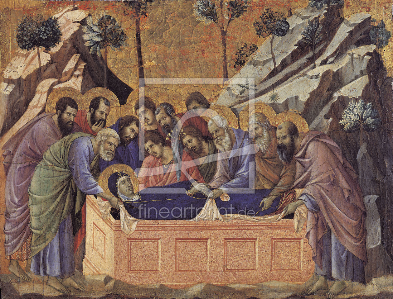 Bild-Nr.: 30002038 Duccio, Burial of Mary / Paint./ C14th erstellt von Duccio (di Buoninsegna)