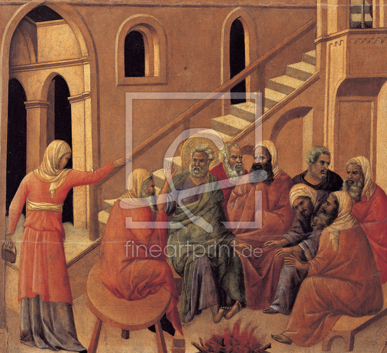 Bild-Nr.: 30002052 Duccio /Peter Denying Christ/ Paint. erstellt von Duccio (di Buoninsegna)