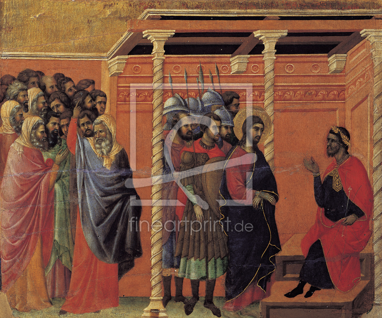 Bild-Nr.: 30002054 Duccio / First Interrogation of Christ erstellt von Duccio (di Buoninsegna)