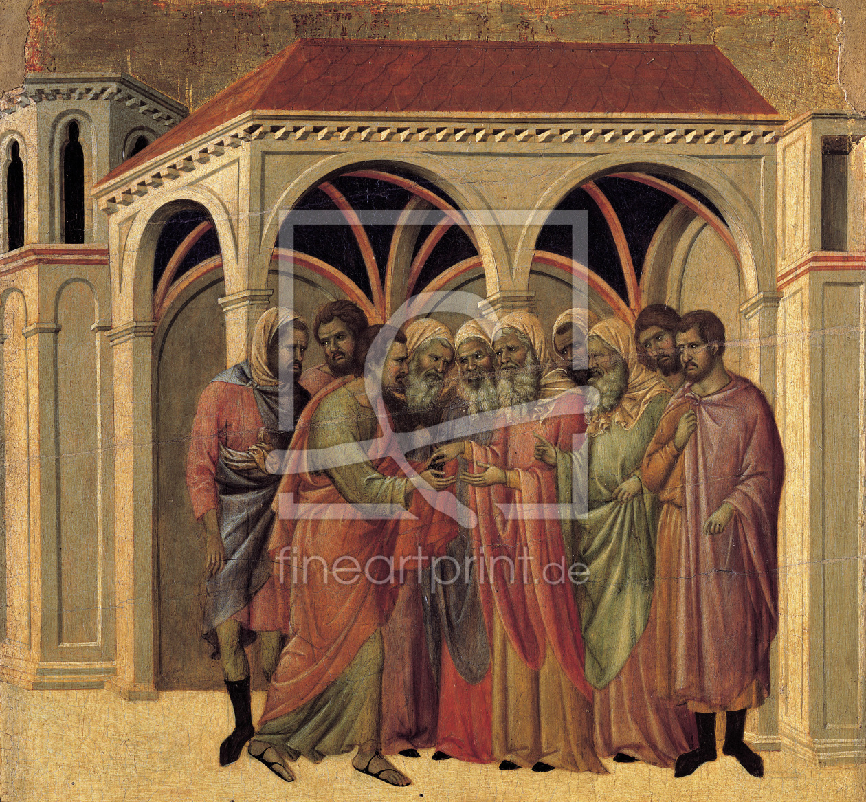 Bild-Nr.: 30002060 Duccio / Judas Receives Silver erstellt von Duccio (di Buoninsegna)