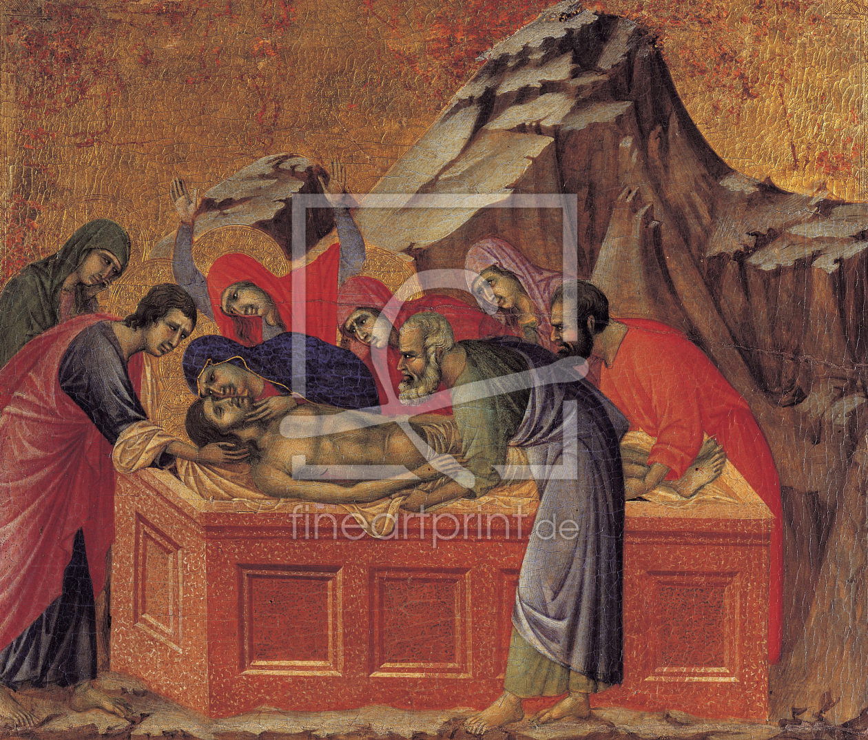 Bild-Nr.: 30002084 Duccio / Burial of Christ /Paint.,Maestà erstellt von Duccio (di Buoninsegna)