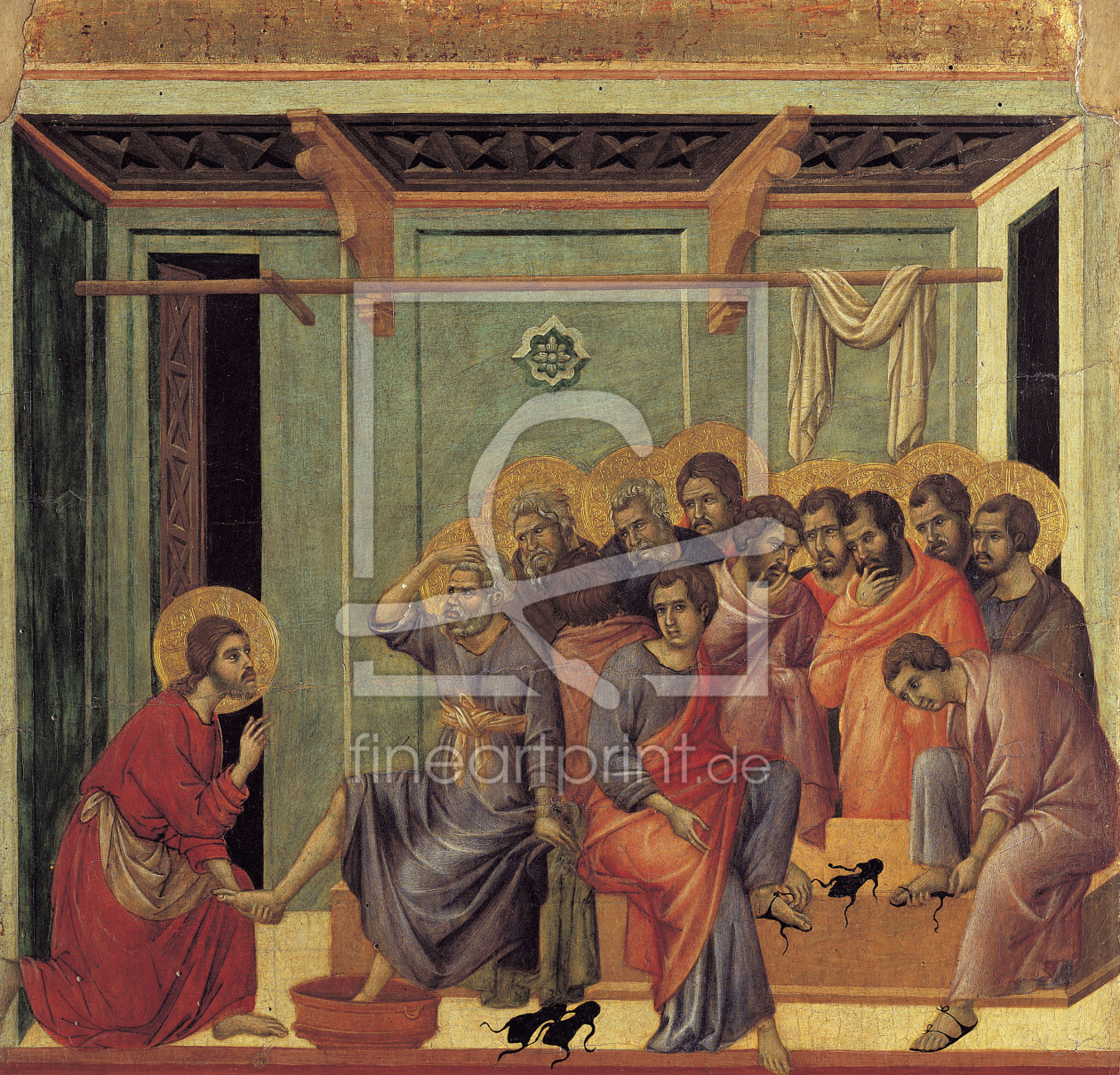 Bild-Nr.: 30002086 Duccio /Washing of the Feet/ fr.: Maestà erstellt von Duccio (di Buoninsegna)