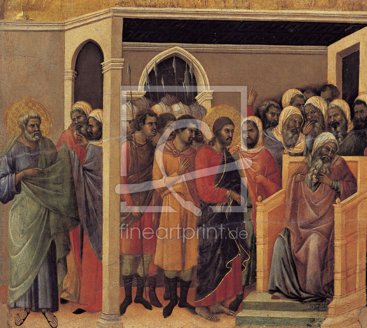 Bild-Nr.: 30002090 Duccio /Christ before Caiphas/ Paint. erstellt von Duccio (di Buoninsegna)