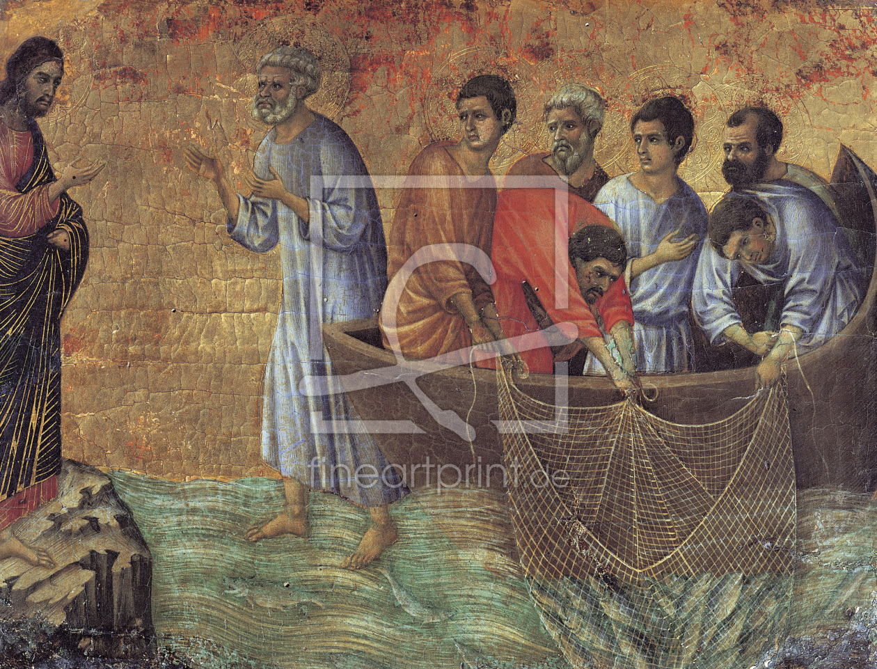Bild-Nr.: 30002112 Duccio /App.of Christ on Lake Tiberias erstellt von Duccio (di Buoninsegna)