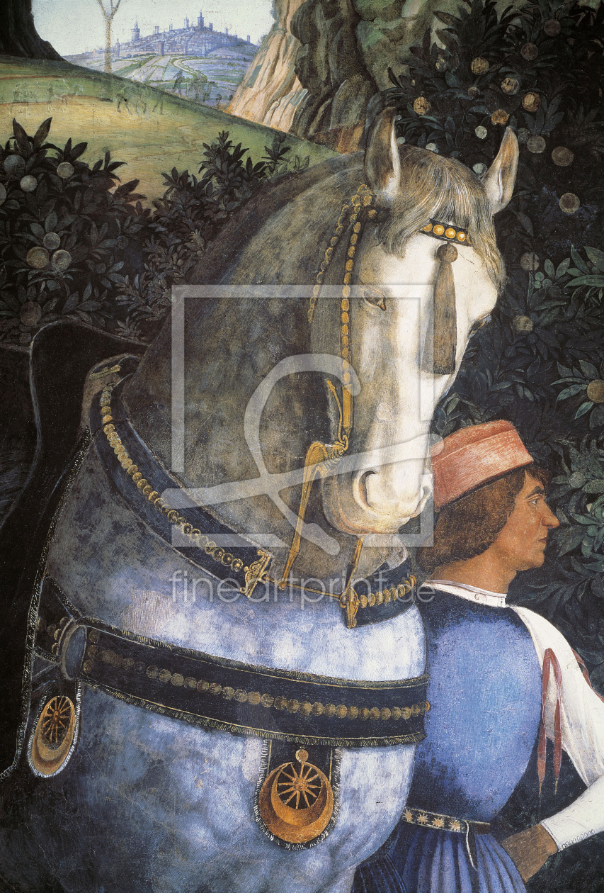 Bild-Nr.: 30002126 A.Mantegna /Cam.d.Sposi, Servant w.Horse erstellt von Mantegna, Andrea