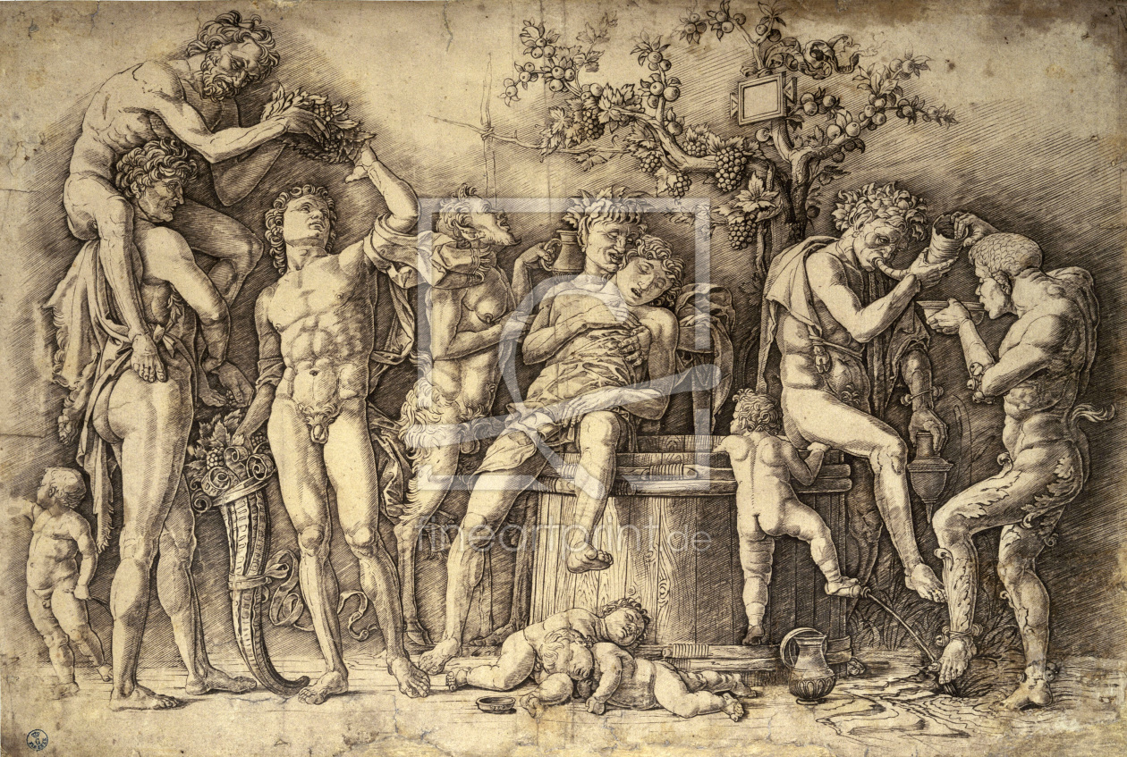 Bild-Nr.: 30002172 Mantegna / Bacchanalia and wine / 1470 erstellt von Mantegna, Andrea