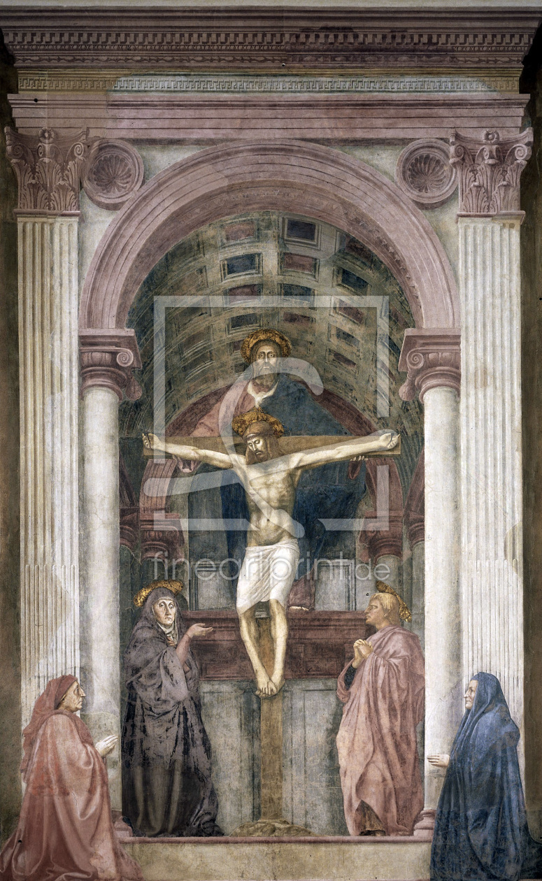 Bild-Nr.: 30002456 Masaccio / SS.Trinità / Fresco / c.1426 erstellt von Masaccio (Tommaso di Giovanni di Simone Guidi)