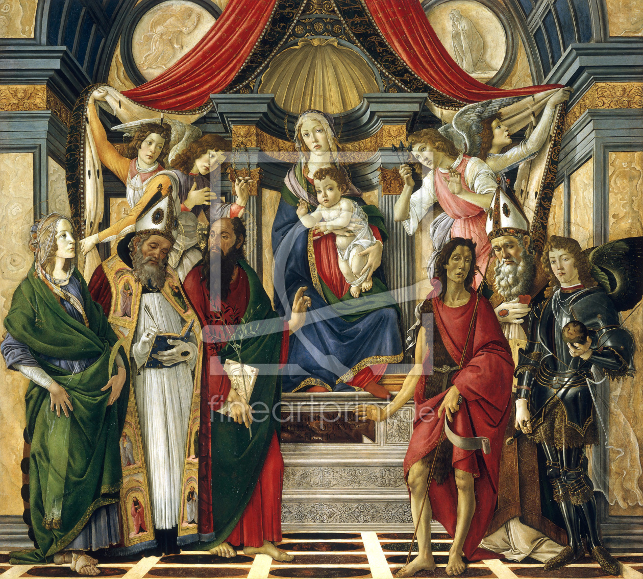 Bild-Nr.: 30002678 Botticelli, Enthroned Mary erstellt von Botticelli, Sandro