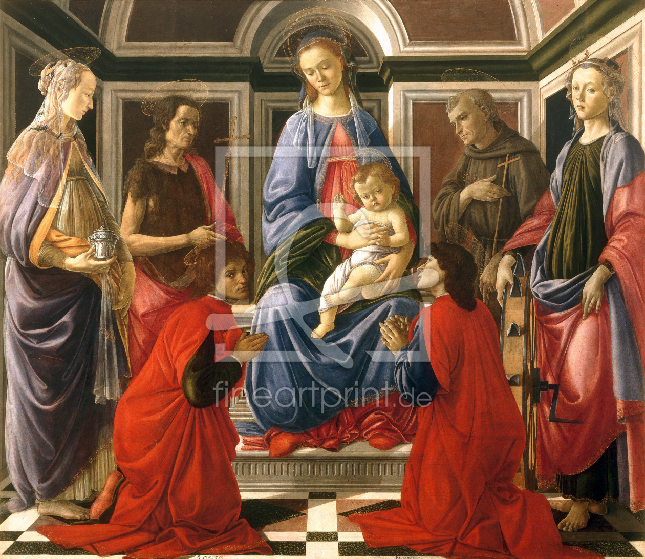 Bild-Nr.: 30002698 Enthroned Madonna & Saints / Botticelli erstellt von Botticelli, Sandro