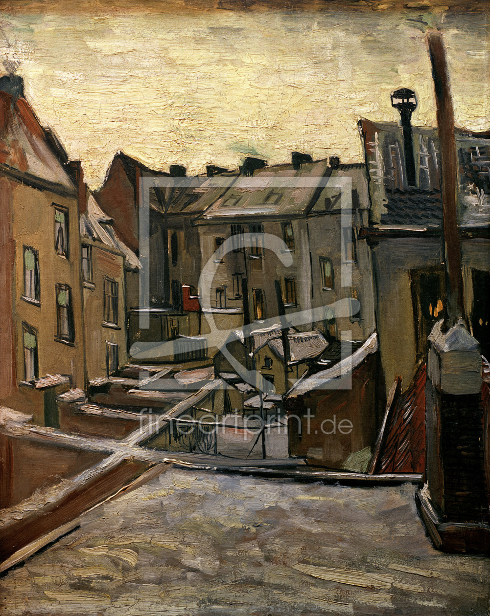 Bild-Nr.: 30002808 v.Gogh /Backyards in Antwerp/Paint./1885 erstellt von van Gogh, Vincent