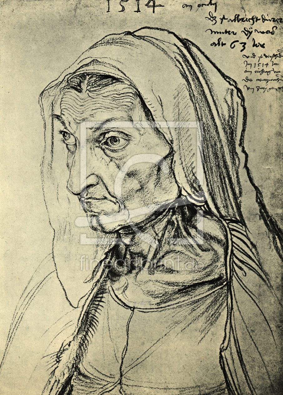 Bild-Nr.: 30002824 Dürer's Mother / Dürer / 1514 erstellt von Dürer, Albrecht