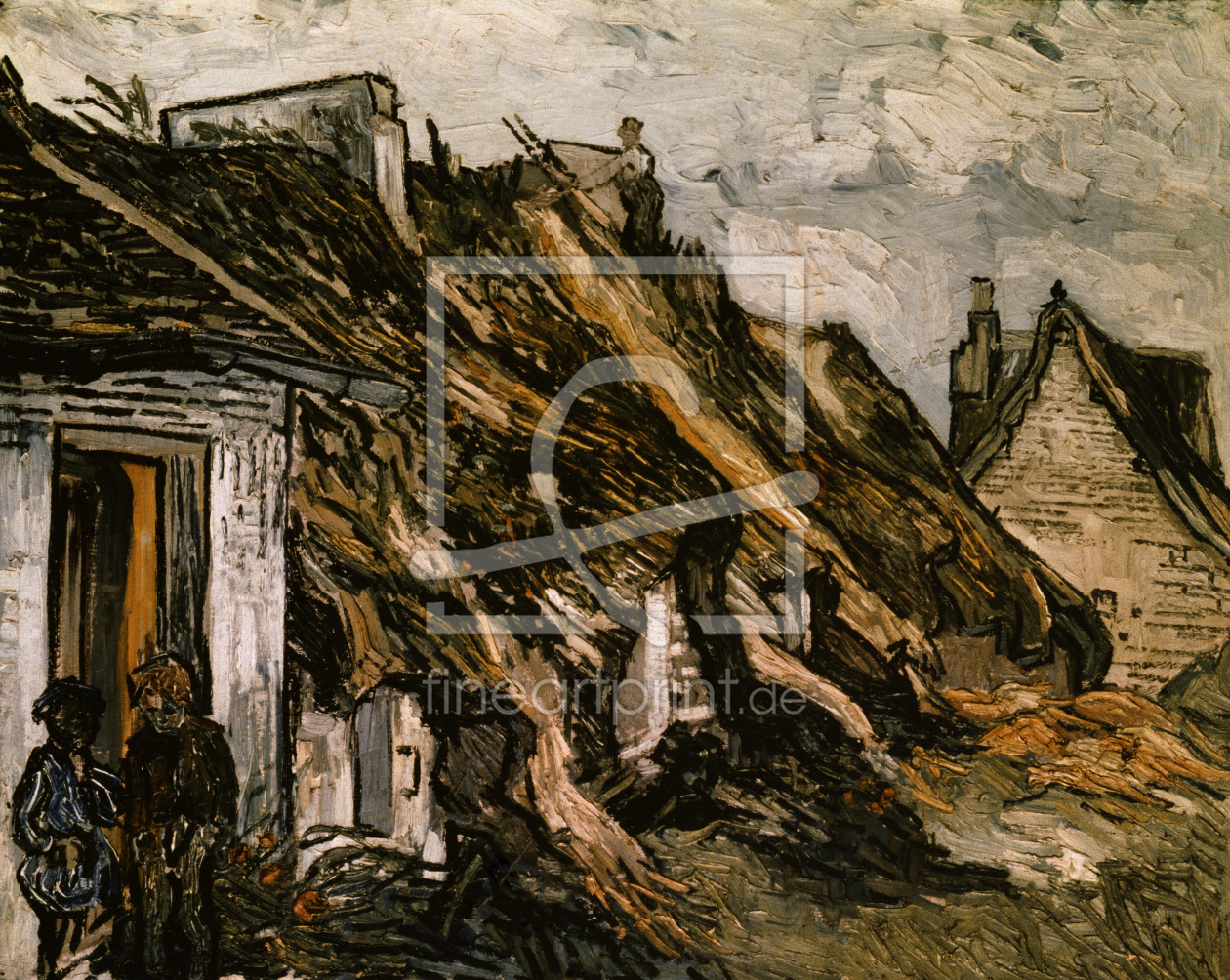 Bild-Nr.: 30002876 V.van Gogh, Cottages in Chaponval / Ptg. erstellt von van Gogh, Vincent