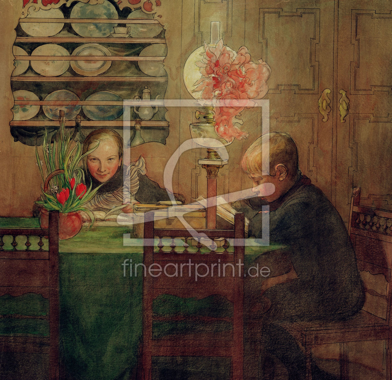 Bild-Nr.: 30002930 Carl Larsson / Schoolwork erstellt von Larsson, Carl