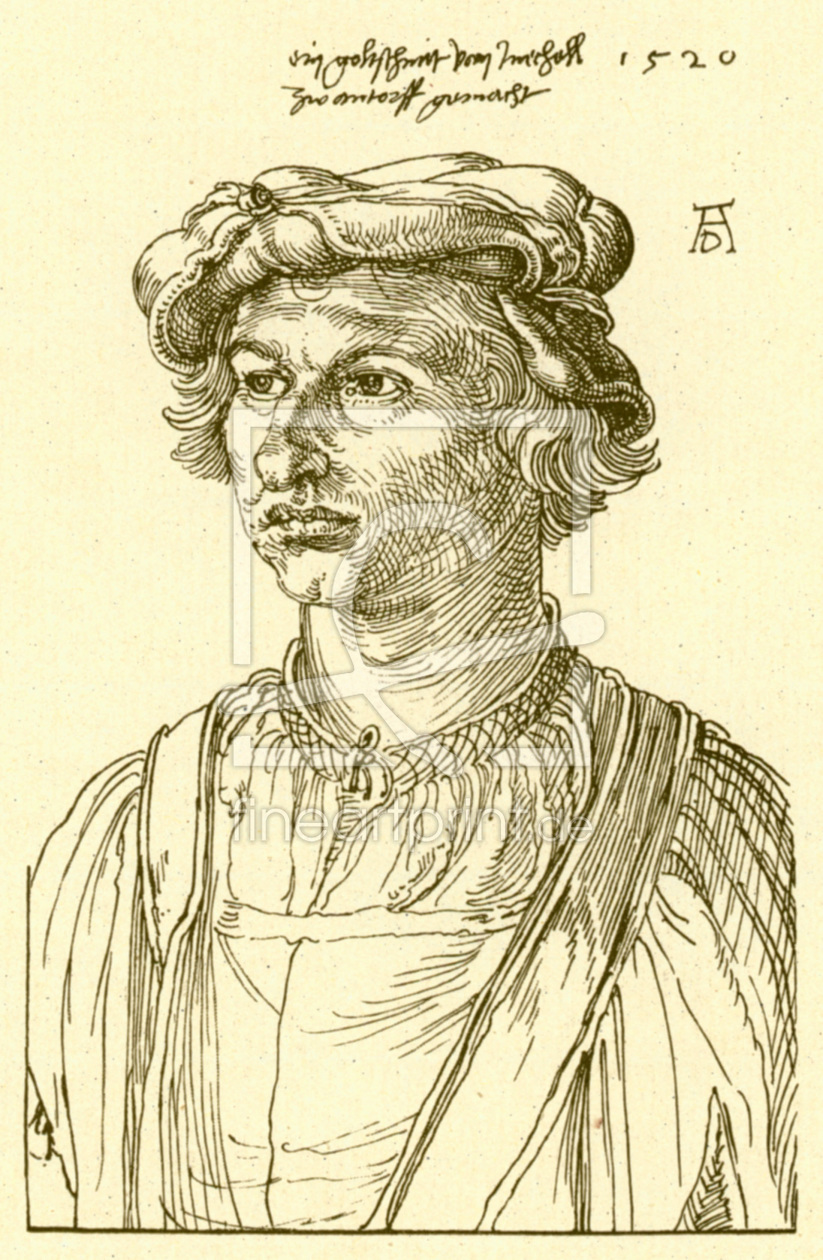 Bild-Nr.: 30002972 A.Dürer, A Goldsmith from Mecheln /Draw. Bild-Nr.: 30002972 A.Dürer, A Goldsmith from Mecheln /Draw. erstellt von Dürer, Albrecht