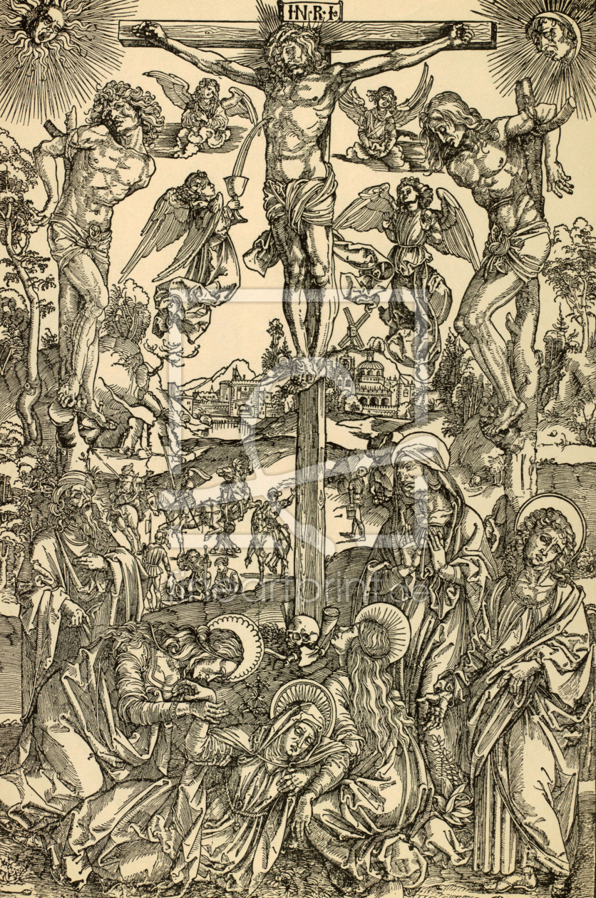 Bild-Nr.: 30003044 Large Crucifixion / Dürer / c.1496 erstellt von Dürer, Albrecht