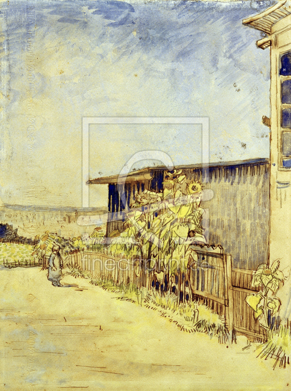 Bild-Nr.: 30003086 V.v.Gogh, Shed with Sunflowers / Waterc. erstellt von van Gogh, Vincent