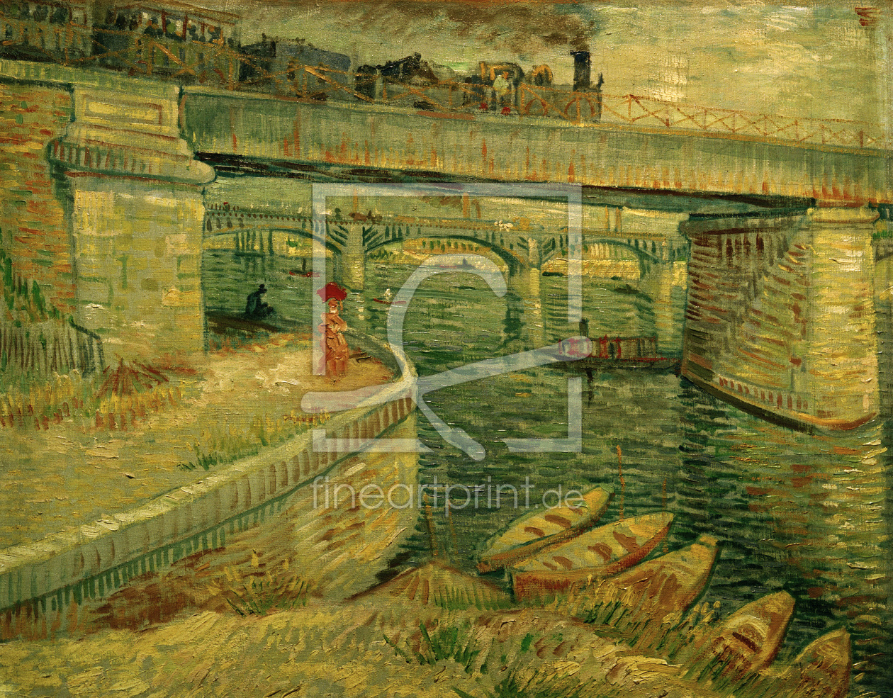 Bild-Nr.: 30003088 V.v.Gogh, Die Brücken von Asnières erstellt von van Gogh, Vincent