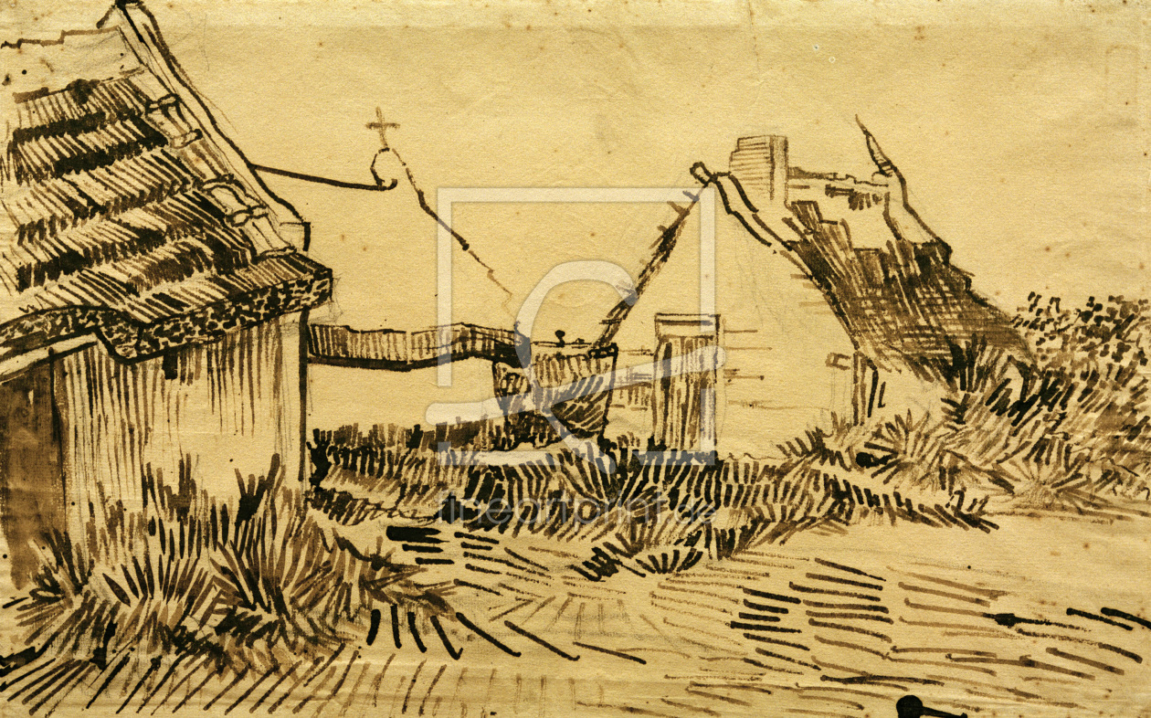 Bild-Nr.: 30003092 V.v.Gogh, Cottages, Saintes-Maries/Draw. erstellt von van Gogh, Vincent