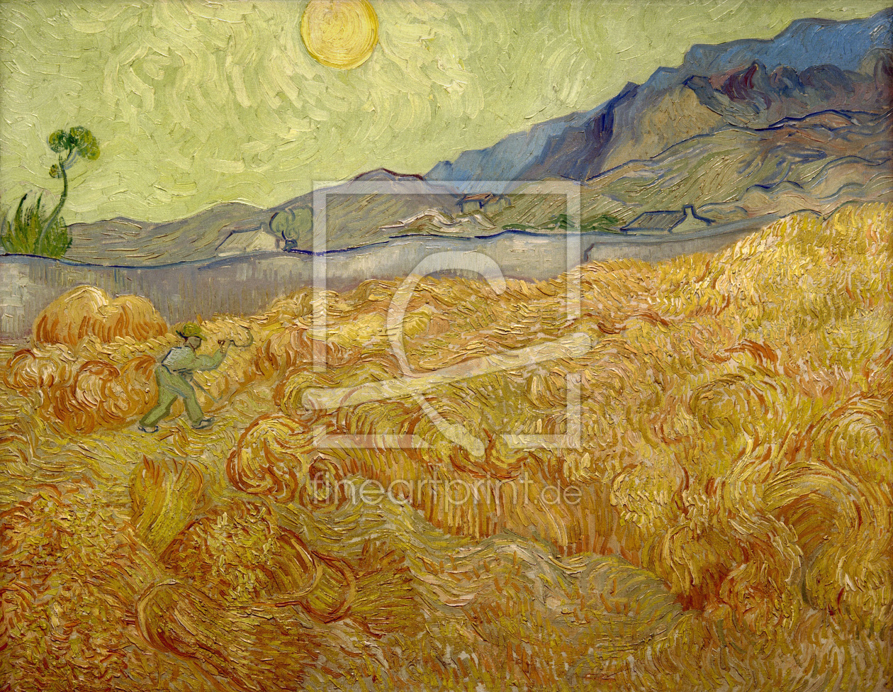 Bild-Nr.: 30003274 Van Gogh / Wheatfield with Reaper / 1889 erstellt von van Gogh, Vincent