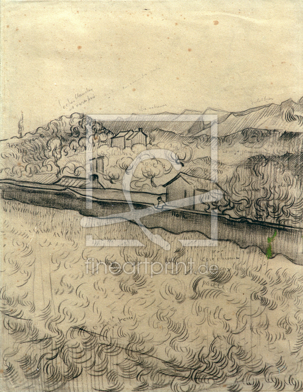 Bild-Nr.: 30003332 V.V.Gogh, Enclosed Field / Drawing /1890 erstellt von van Gogh, Vincent