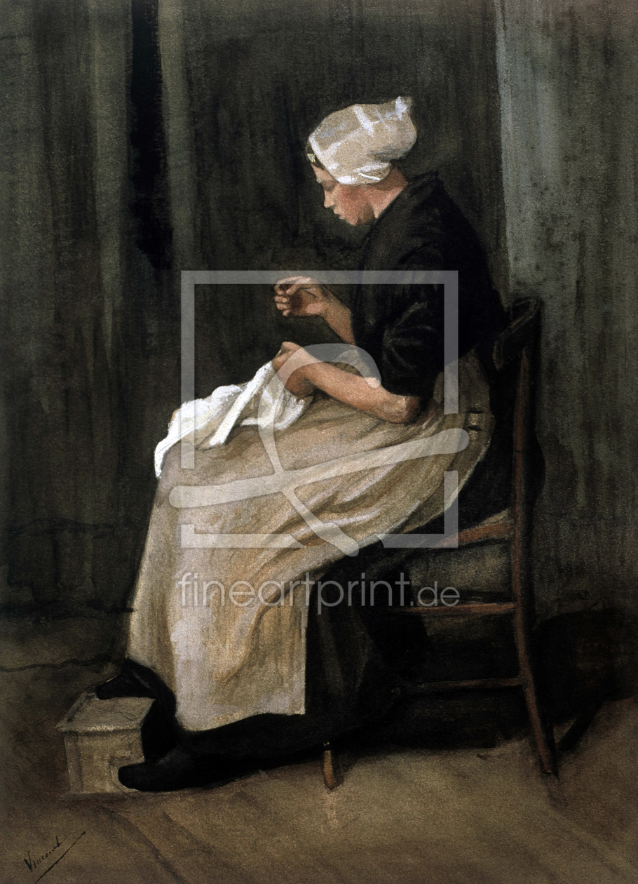 Bild-Nr.: 30003372 v.Gogh/Seamstress from Scheveningen/1881 erstellt von van Gogh, Vincent