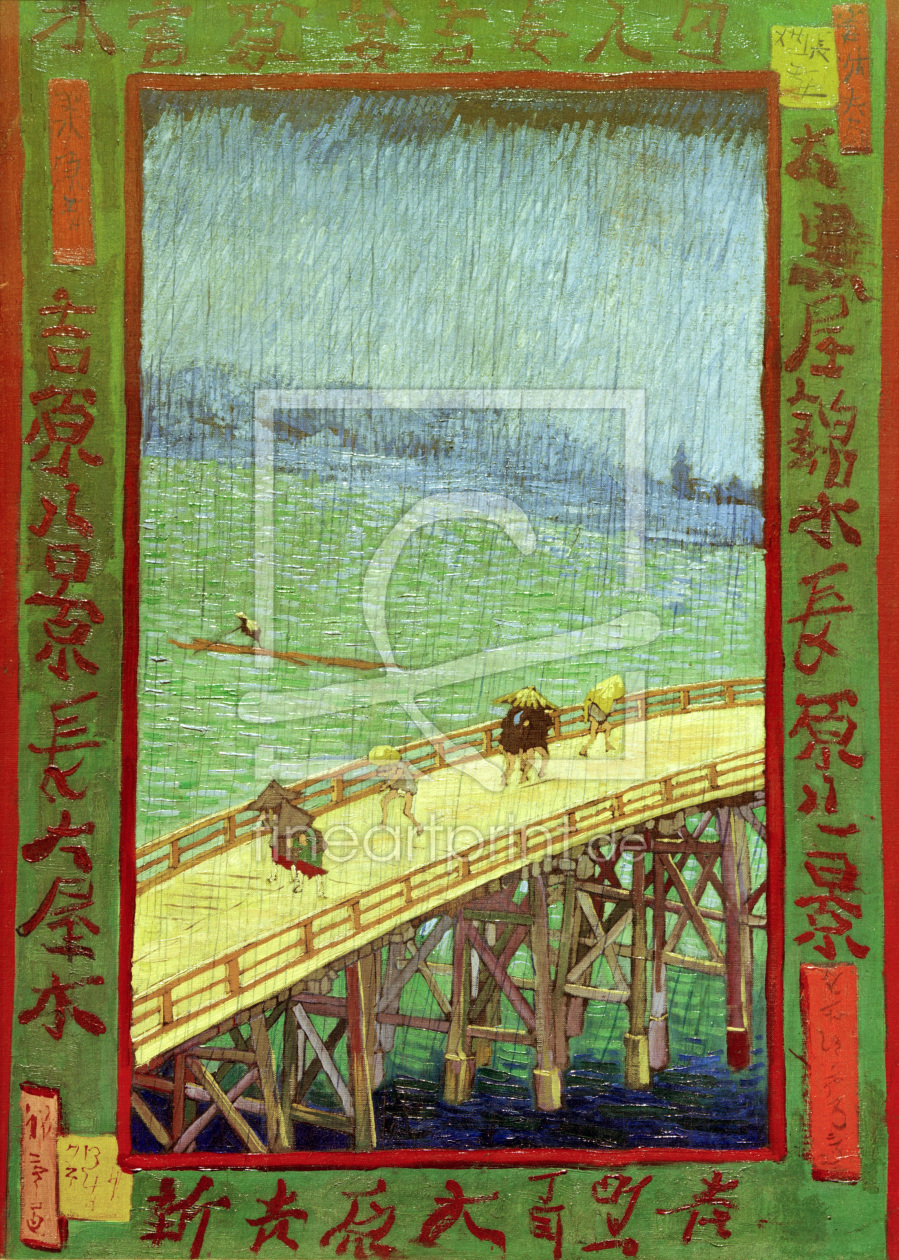 Bild-Nr.: 30003446 van Gogh n.Hiroshige, Brücke im Regen erstellt von van Gogh, Vincent